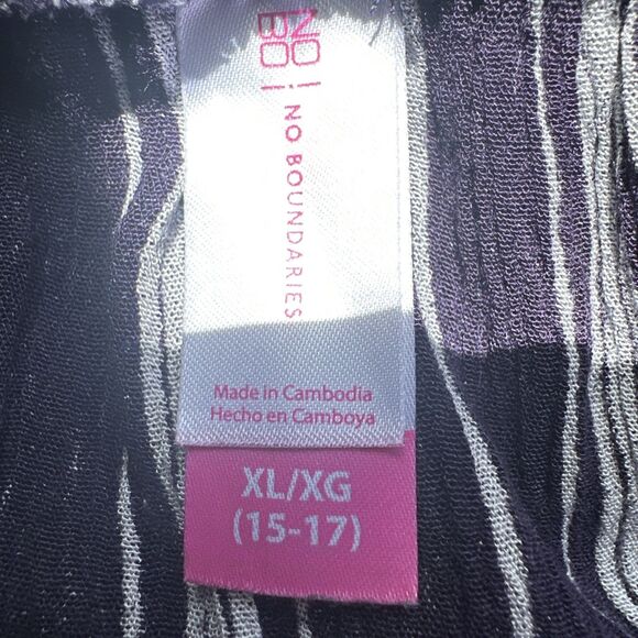 No Boundaries Jumpsuit Halter Women's XL (15-17) Blue Striped - Picture 9 of 10